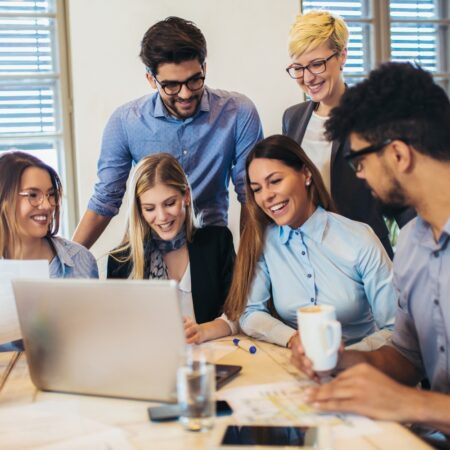 Team working in office
